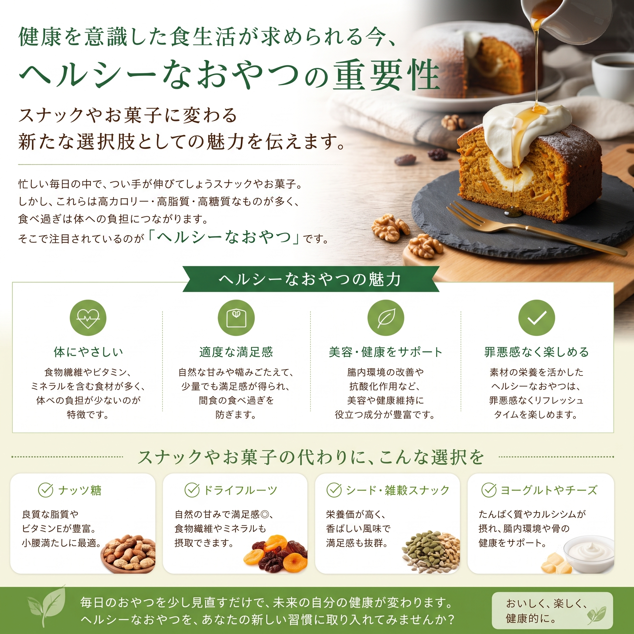 2. ヘルシーなおやつのすゝめ